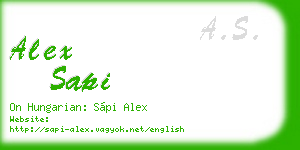 alex sapi business card