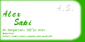 alex sapi business card